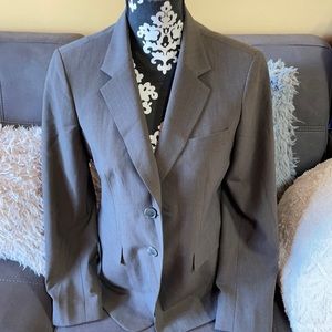 JONES NEW YORK STRETCH Gray Blazer Jacket Size 8